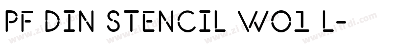 PF Din Stencil wo1 L字体转换
